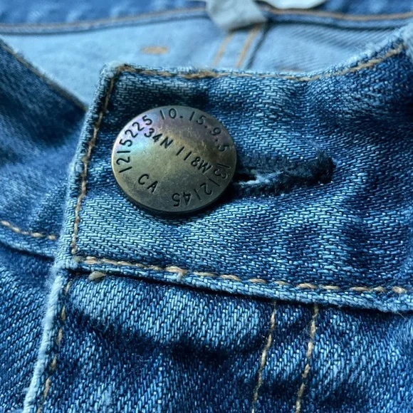 Current/Elliott Boyfriend Crop Jeans Size 24 Heavy Distress Destroyed Denim - Picture 4 of 7